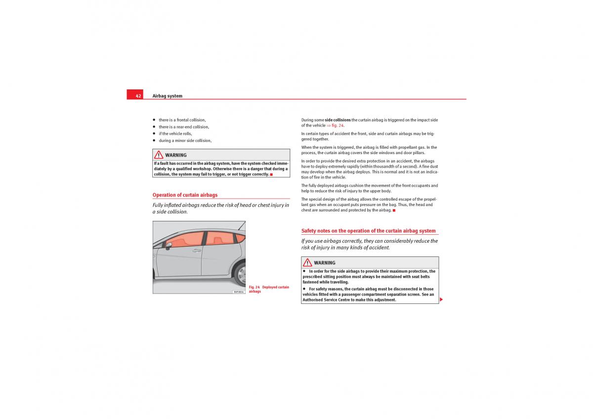 Seat Leon II 2 owners manual / page 44