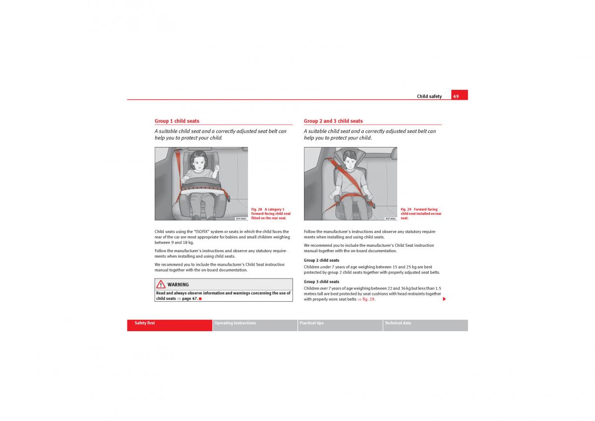 Seat Leon II 2 owners manual / page 51