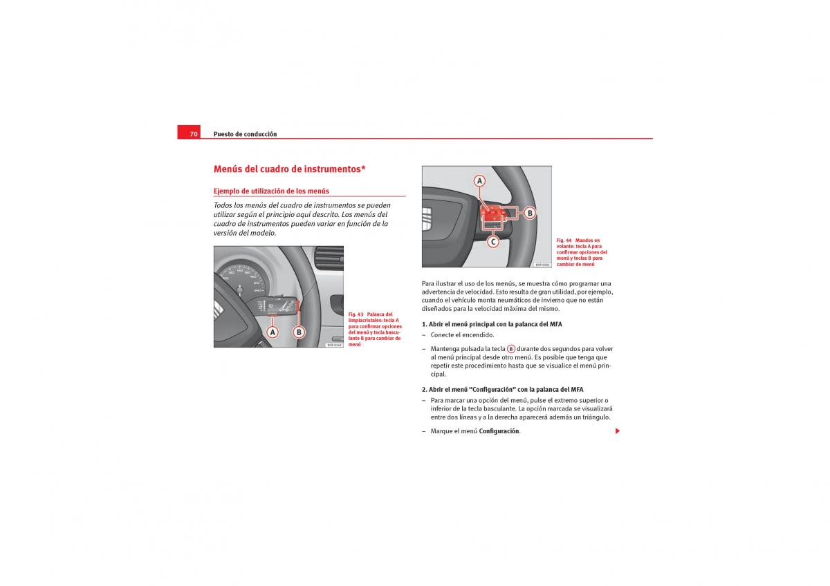 Seat Leon II 2 manual del propietario / page 72