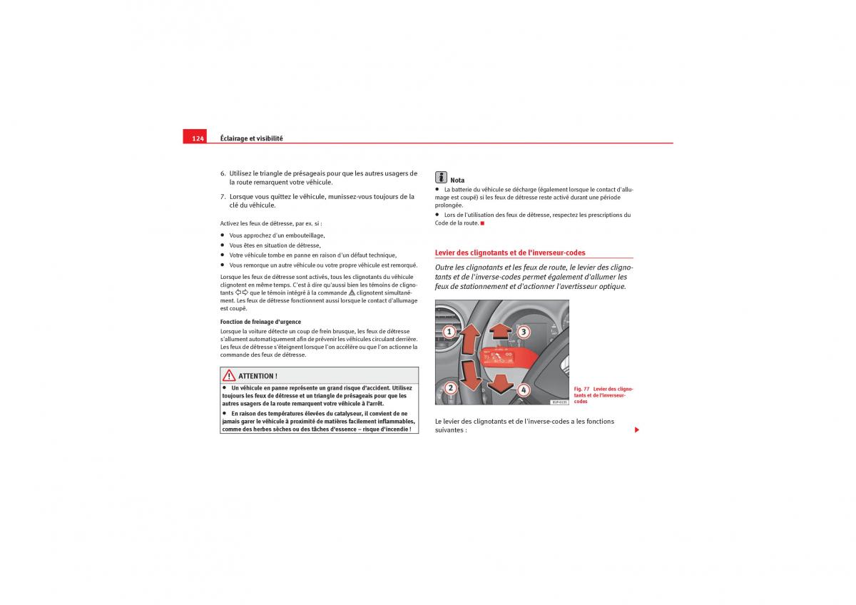 Seat Leon II 2 manuel du proprietaire / page 126