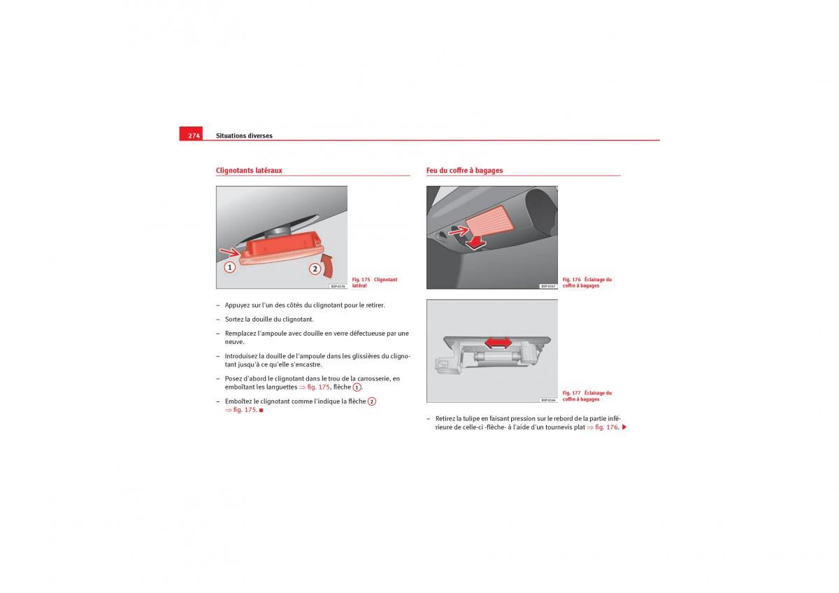 Seat Leon II 2 manuel du proprietaire / page 276