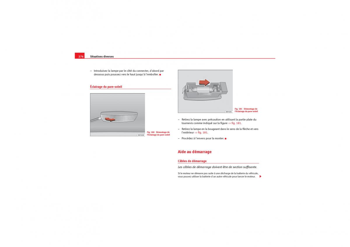 Seat Leon II 2 manuel du proprietaire / page 278