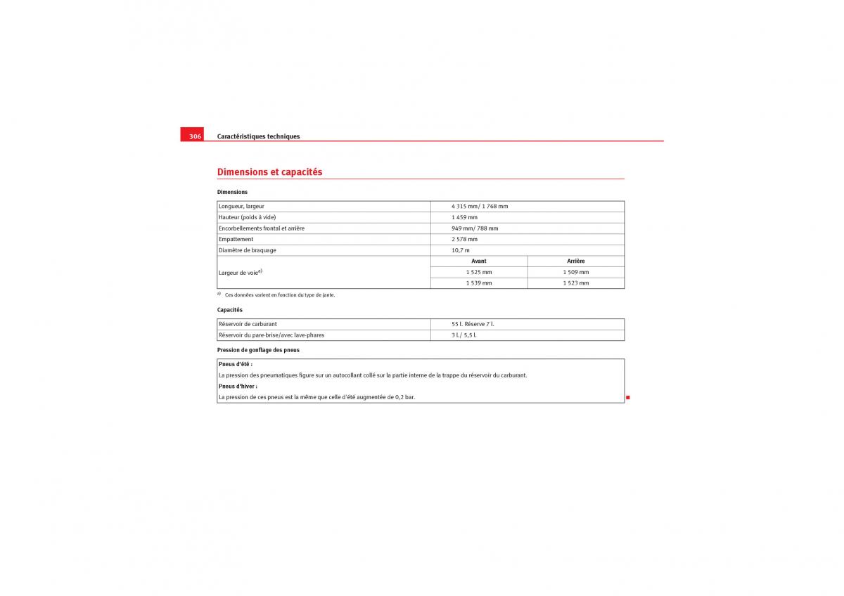 Seat Leon II 2 manuel du proprietaire / page 308