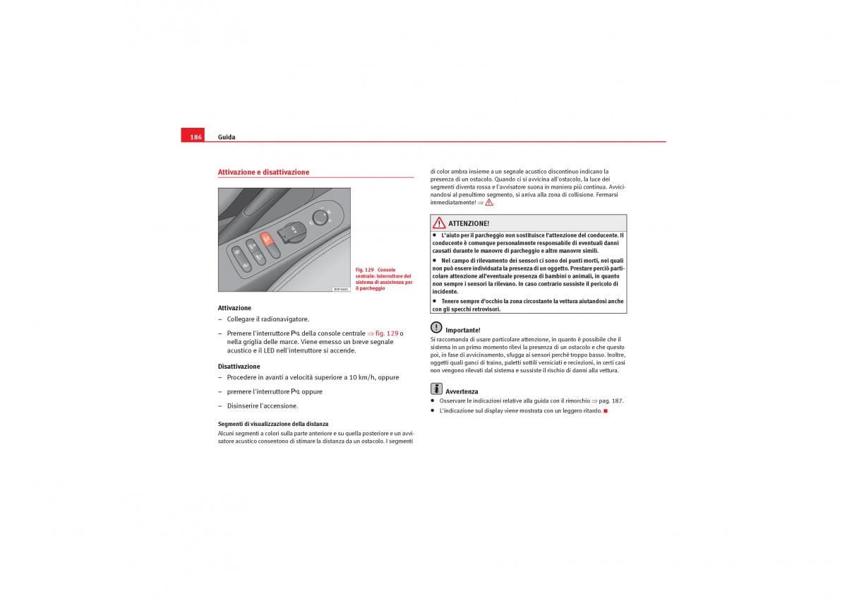 Seat Leon II 2 manuale del proprietario / page 188