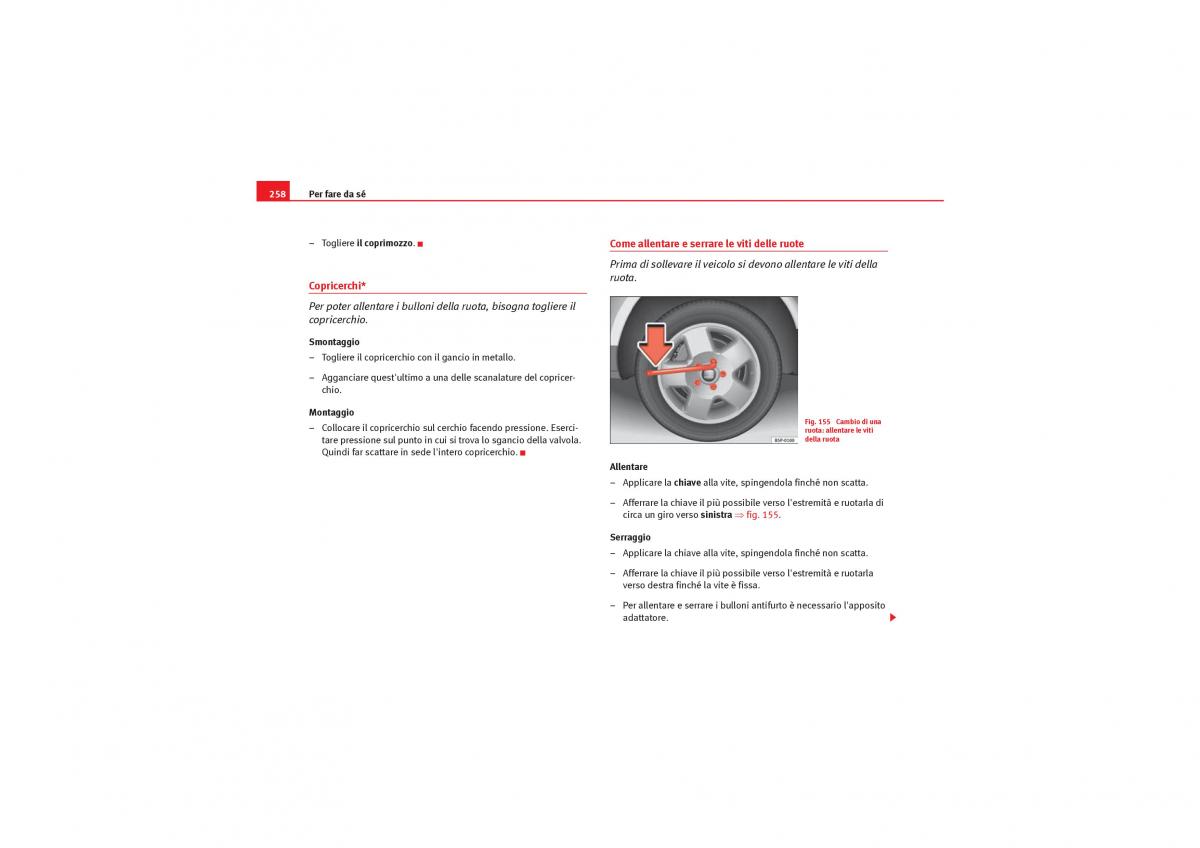 Seat Leon II 2 manuale del proprietario / page 260