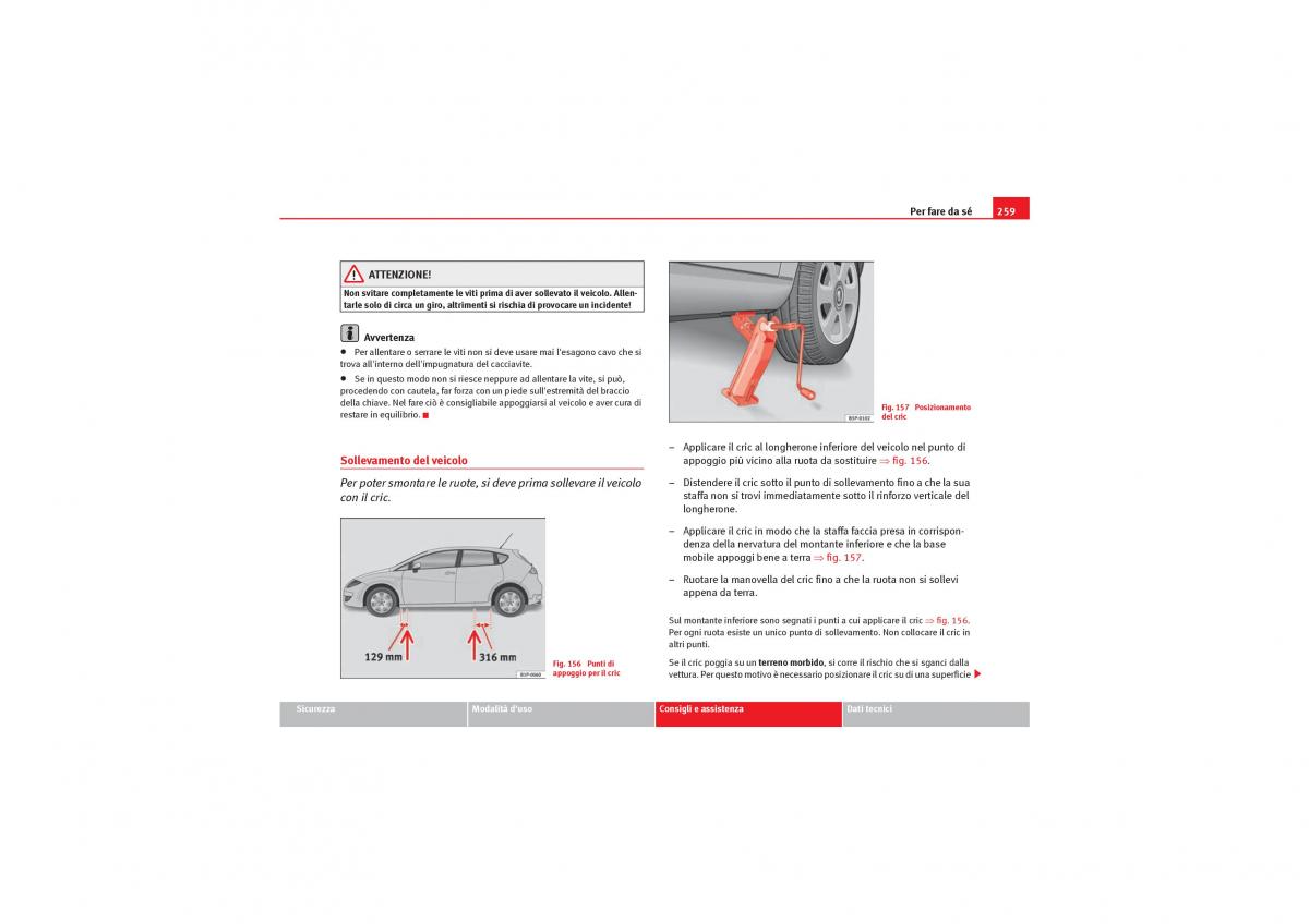 Seat Leon II 2 manuale del proprietario / page 261