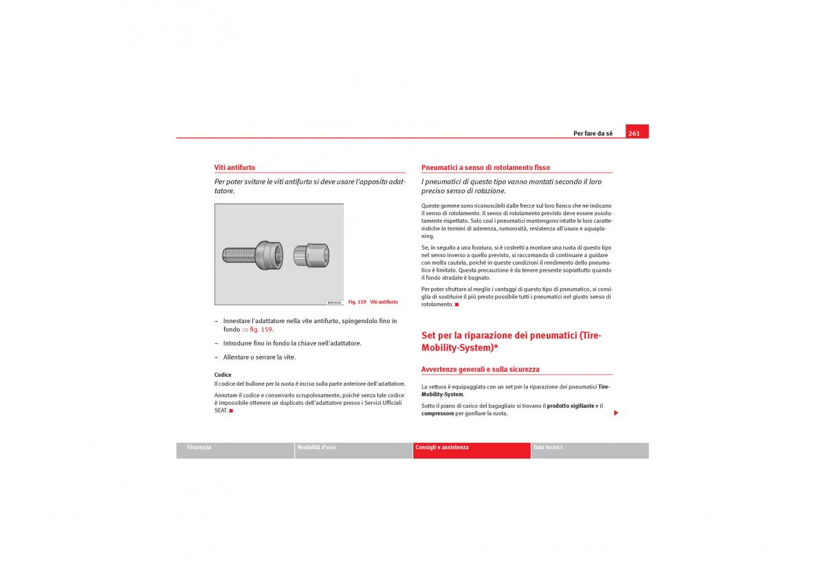 Seat Leon II 2 manuale del proprietario / page 263