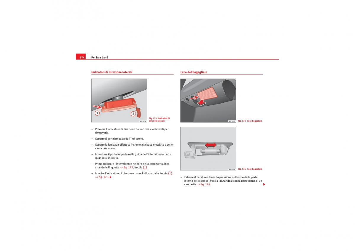 Seat Leon II 2 manuale del proprietario / page 276