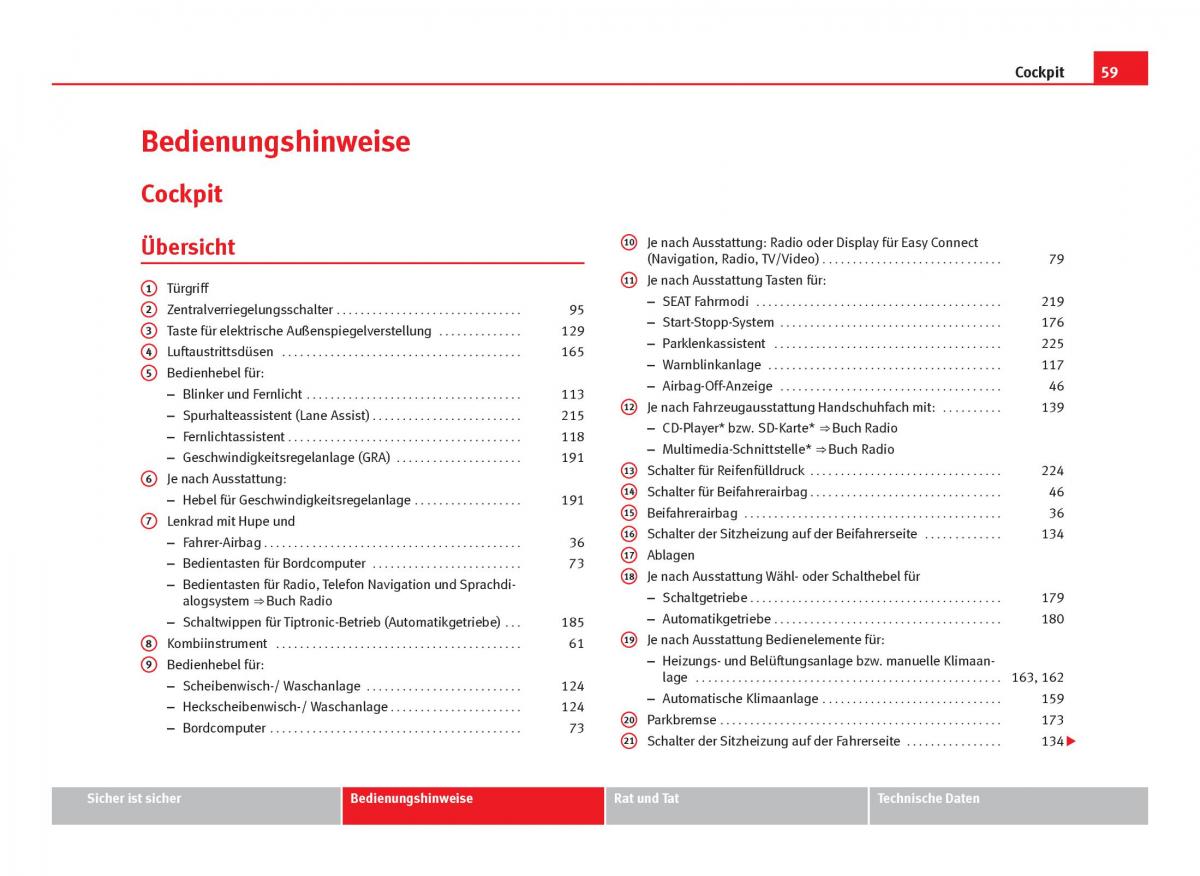 Seat Leon III 3 Handbuch / page 61