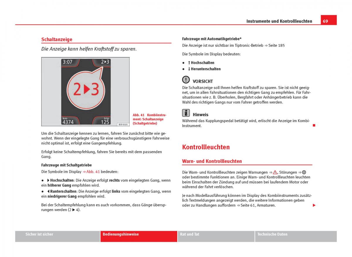 Seat Leon III 3 Handbuch / page 71