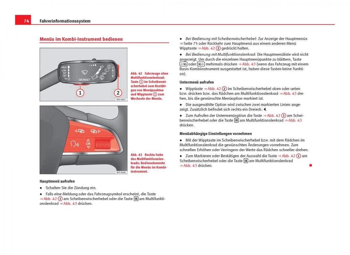 Seat Leon III 3 Handbuch / page 76