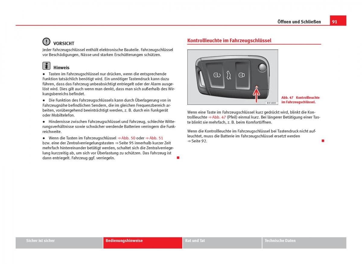 Seat Leon III 3 Handbuch / page 93