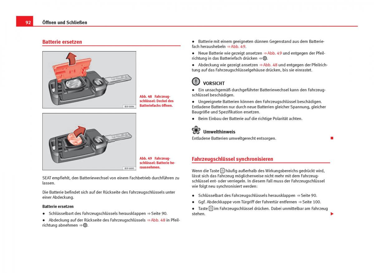 Seat Leon III 3 Handbuch / page 94