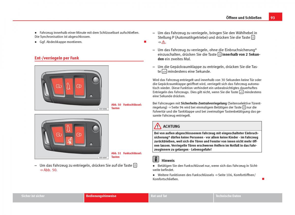 Seat Leon III 3 Handbuch / page 95