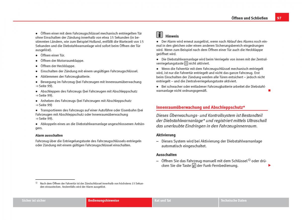 Seat Leon III 3 Handbuch / page 99