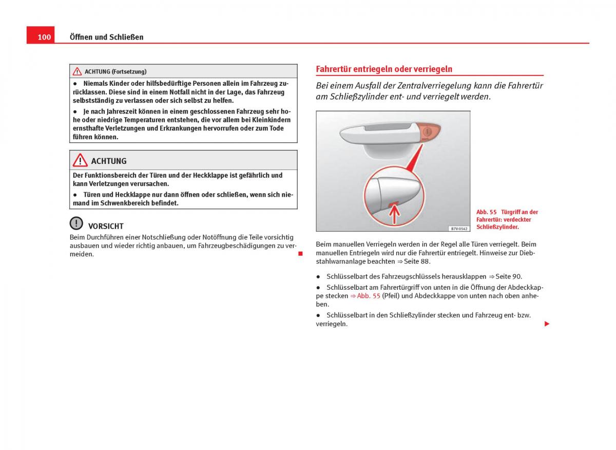 Seat Leon III 3 Handbuch / page 102