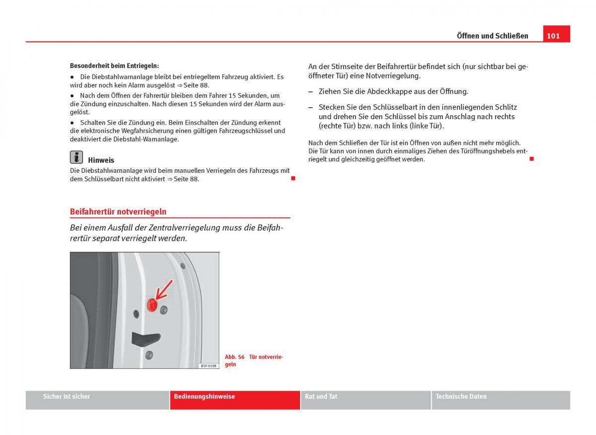 Seat Leon III 3 Handbuch / page 103