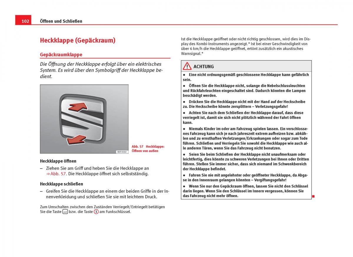 Seat Leon III 3 Handbuch / page 104