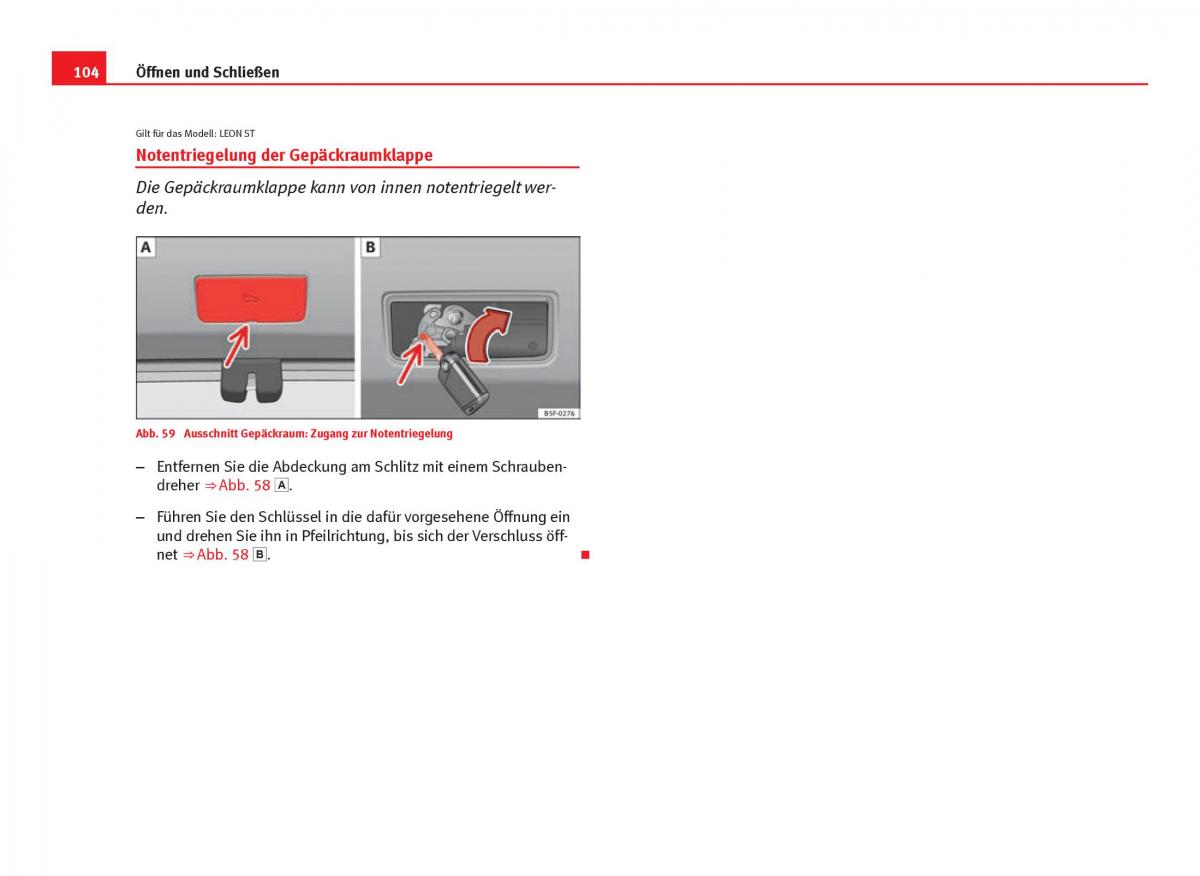 Seat Leon III 3 Handbuch / page 106