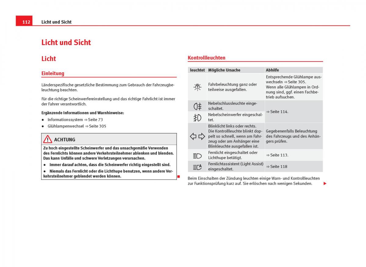 Seat Leon III 3 Handbuch / page 114