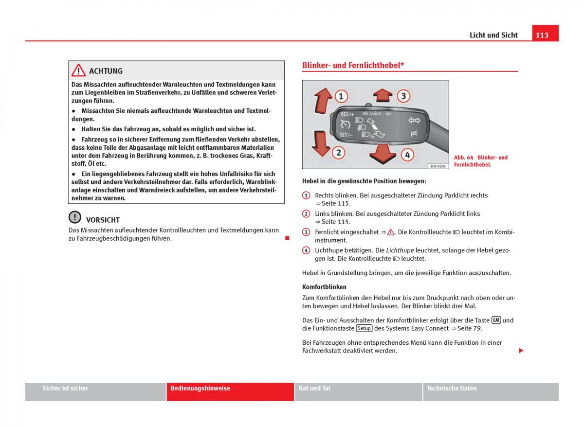 Seat Leon III 3 Handbuch / page 115