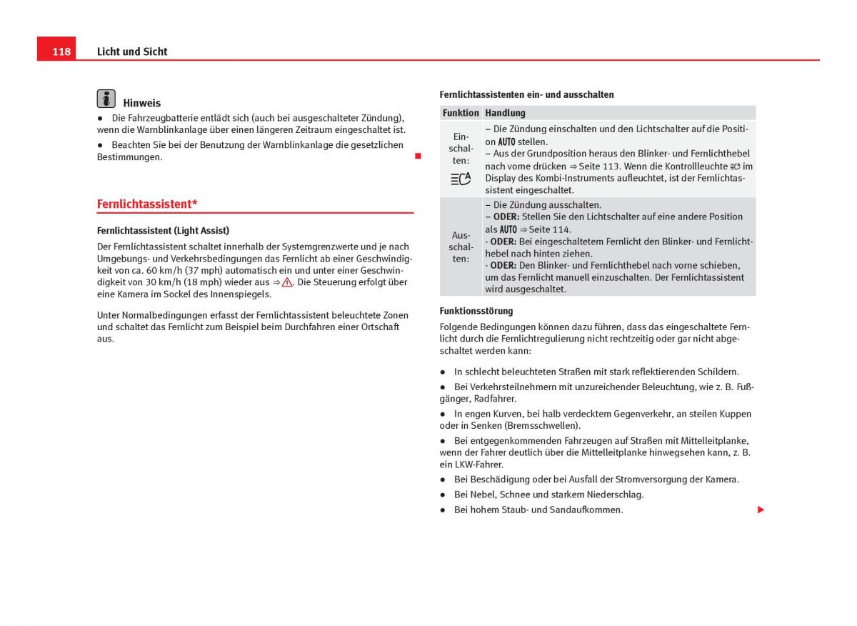 Seat Leon III 3 Handbuch / page 120