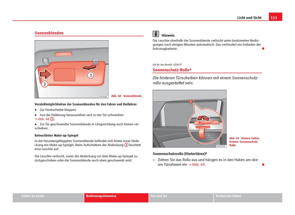 Seat Leon III 3 Handbuch / page 125