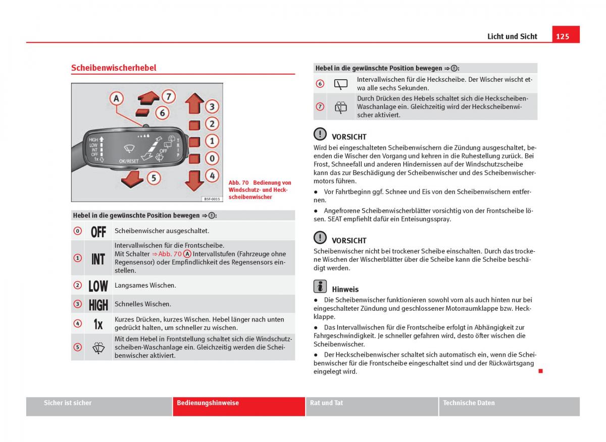 Seat Leon III 3 Handbuch / page 127