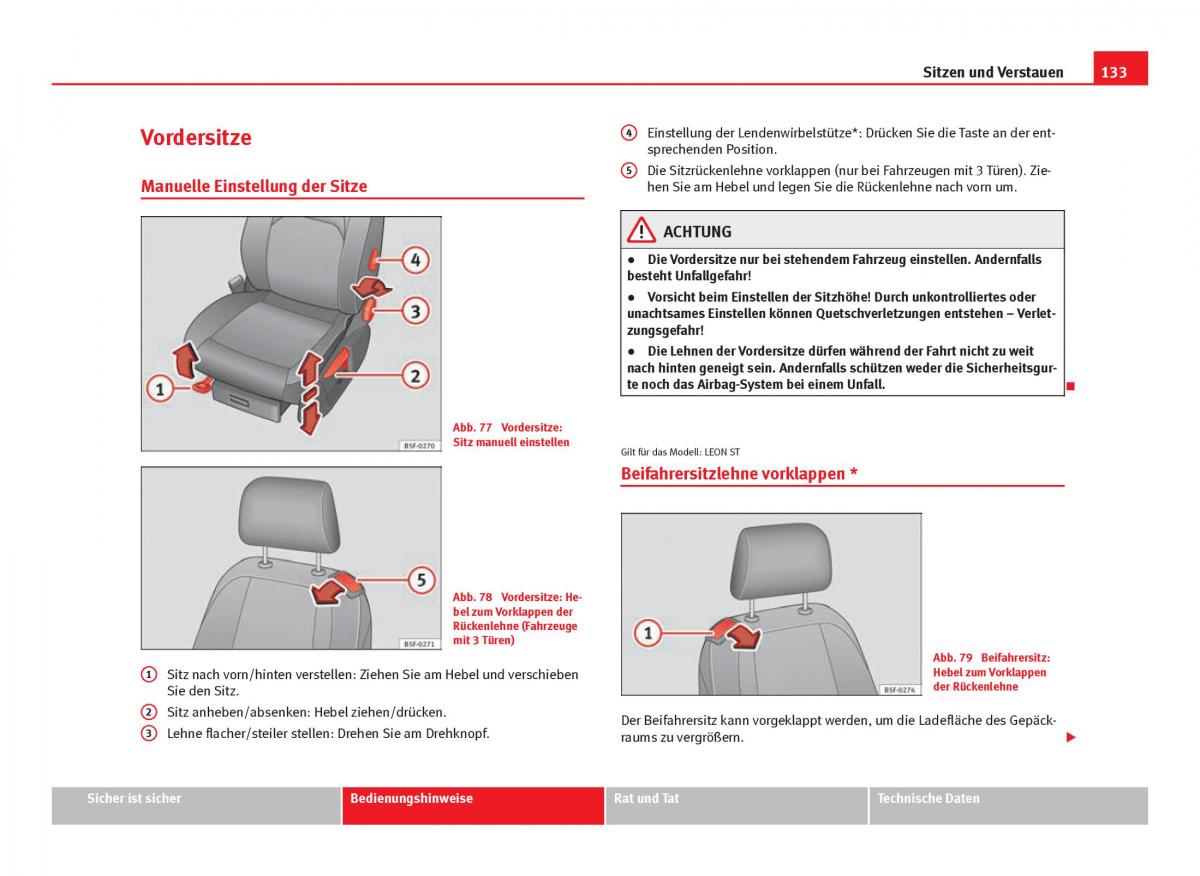 Seat Leon III 3 Handbuch / page 135