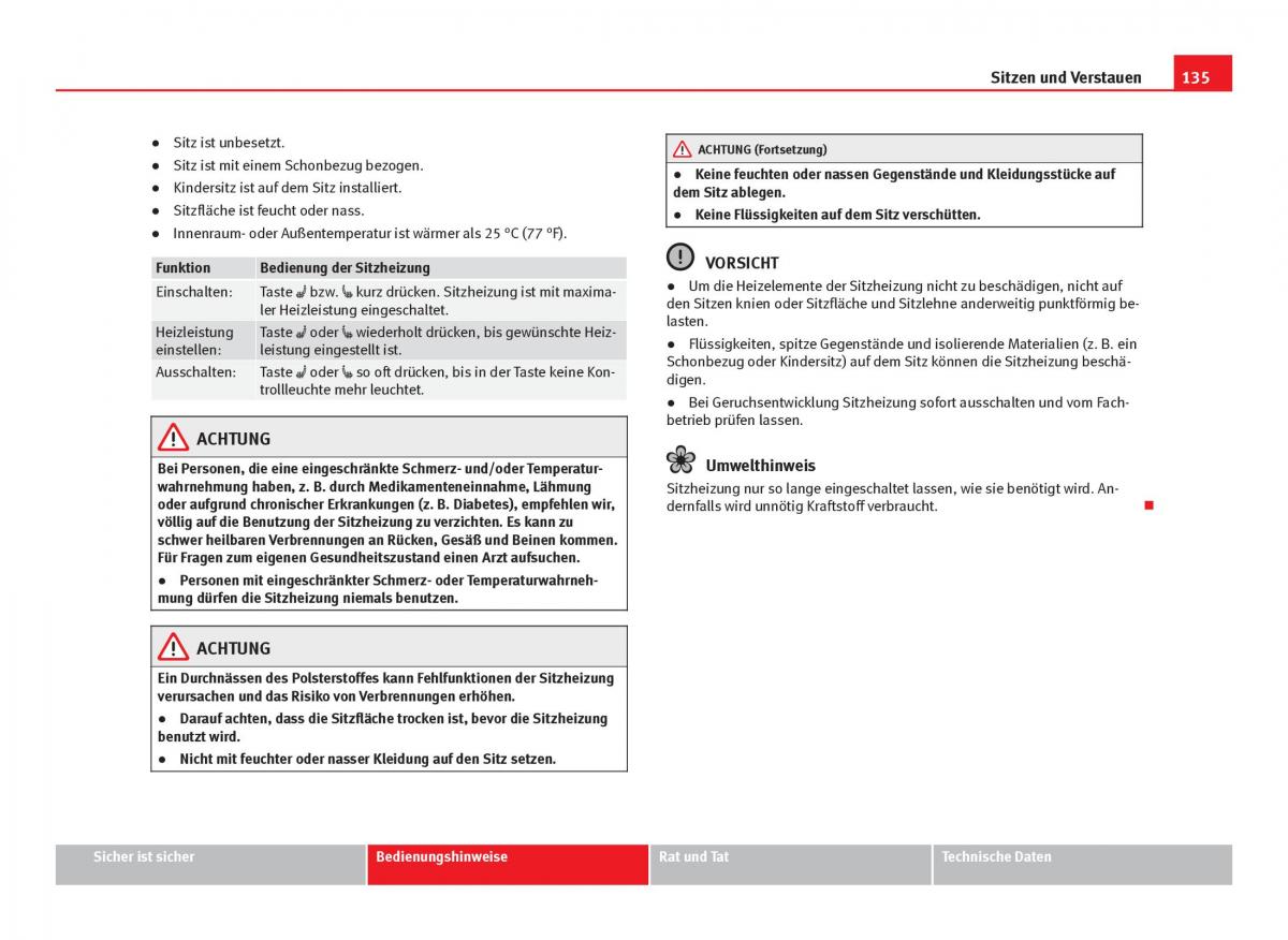 Seat Leon III 3 Handbuch / page 137