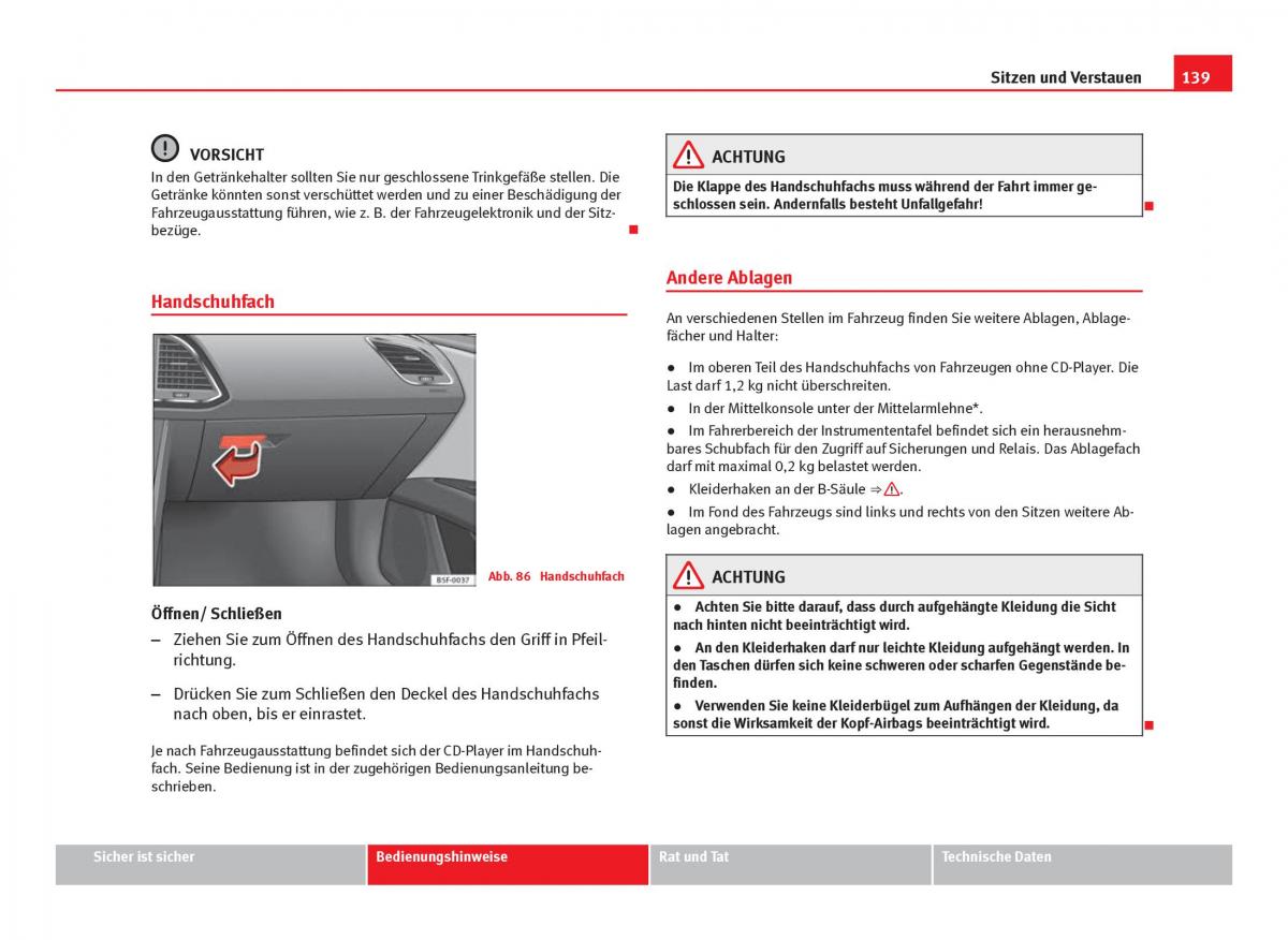 Seat Leon III 3 Handbuch / page 141