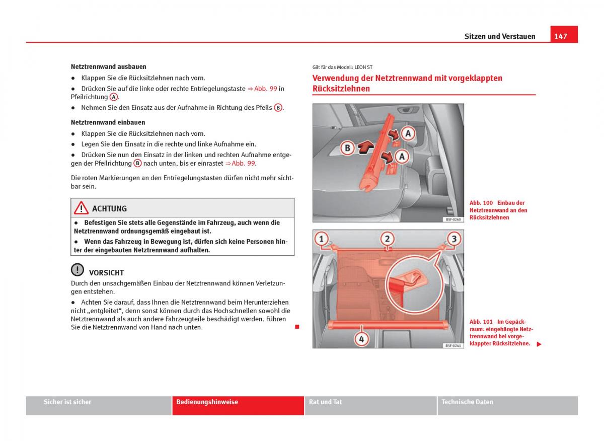 Seat Leon III 3 Handbuch / page 149