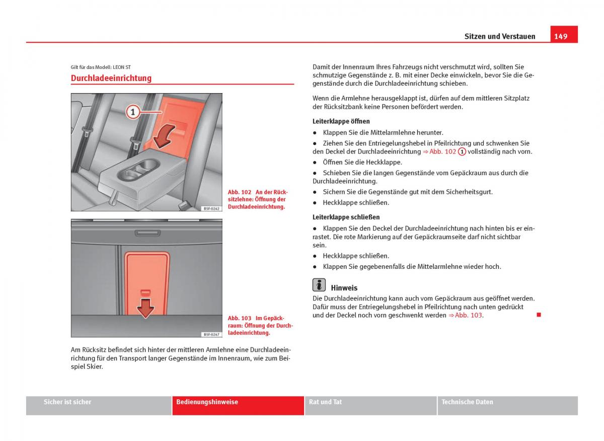 Seat Leon III 3 Handbuch / page 151