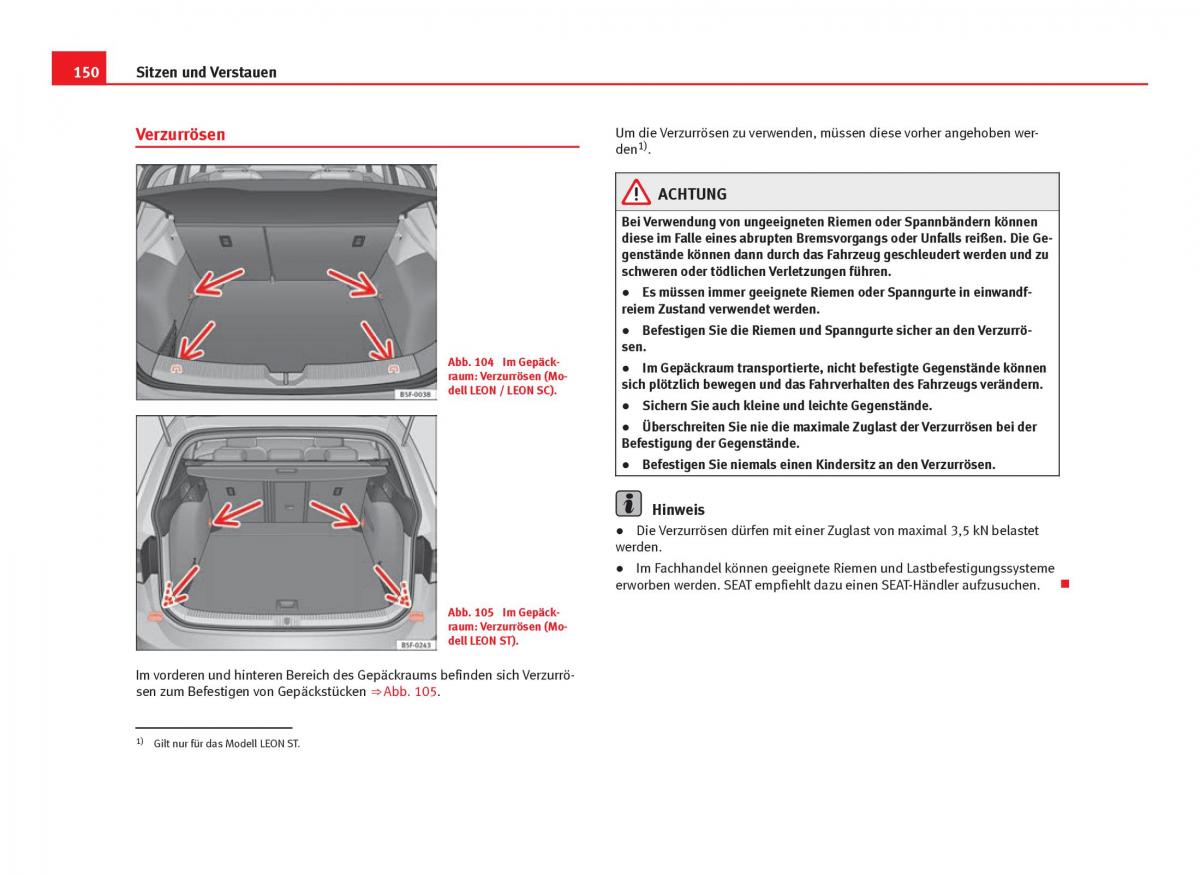 Seat Leon III 3 Handbuch / page 152