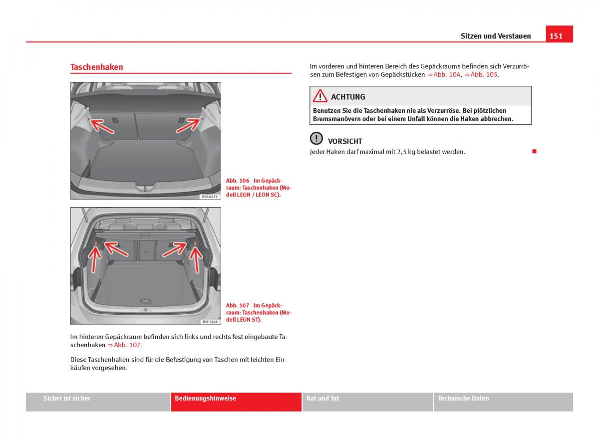 Seat Leon III 3 Handbuch / page 153