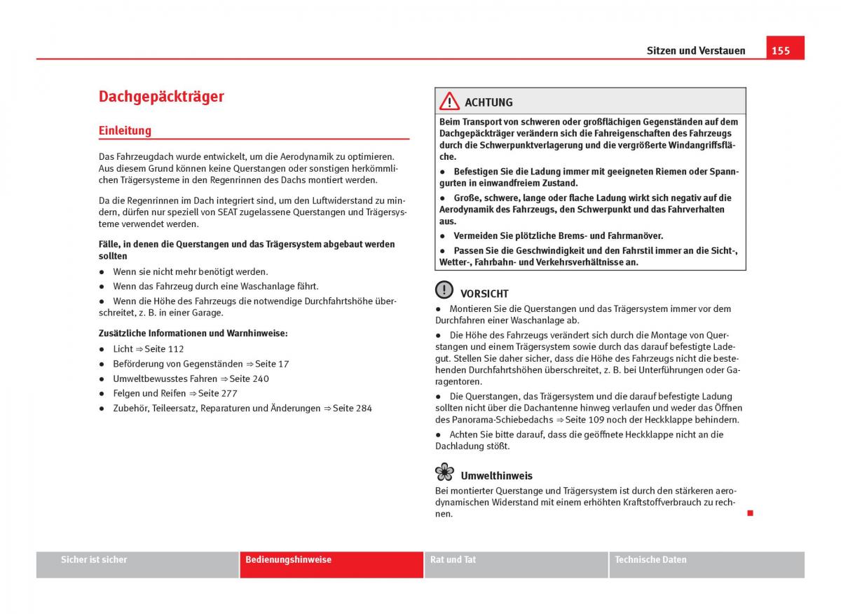 Seat Leon III 3 Handbuch / page 157