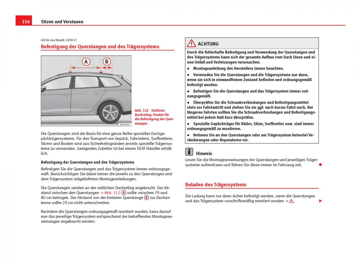 Seat Leon III 3 Handbuch / page 158