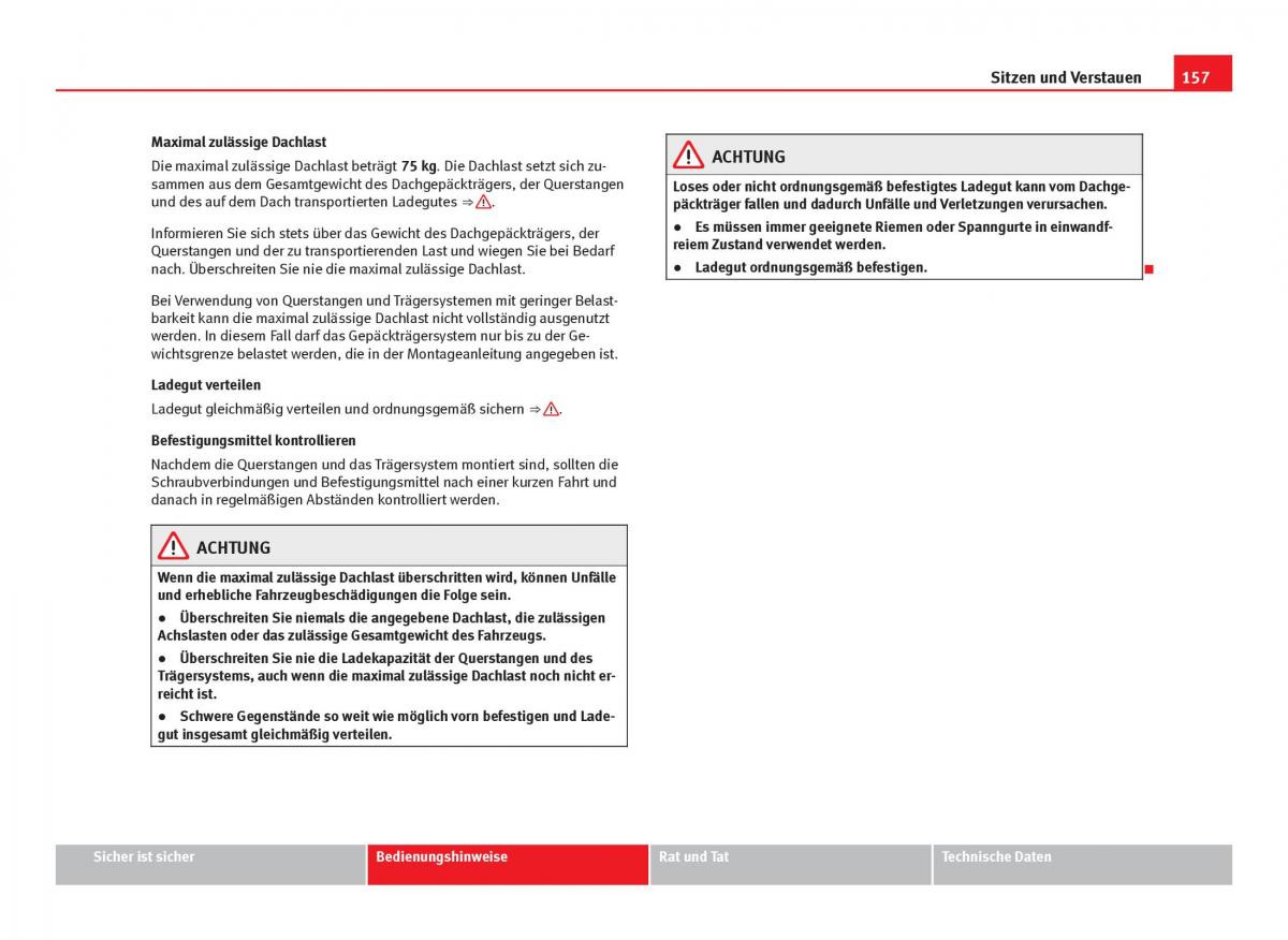 Seat Leon III 3 Handbuch / page 159