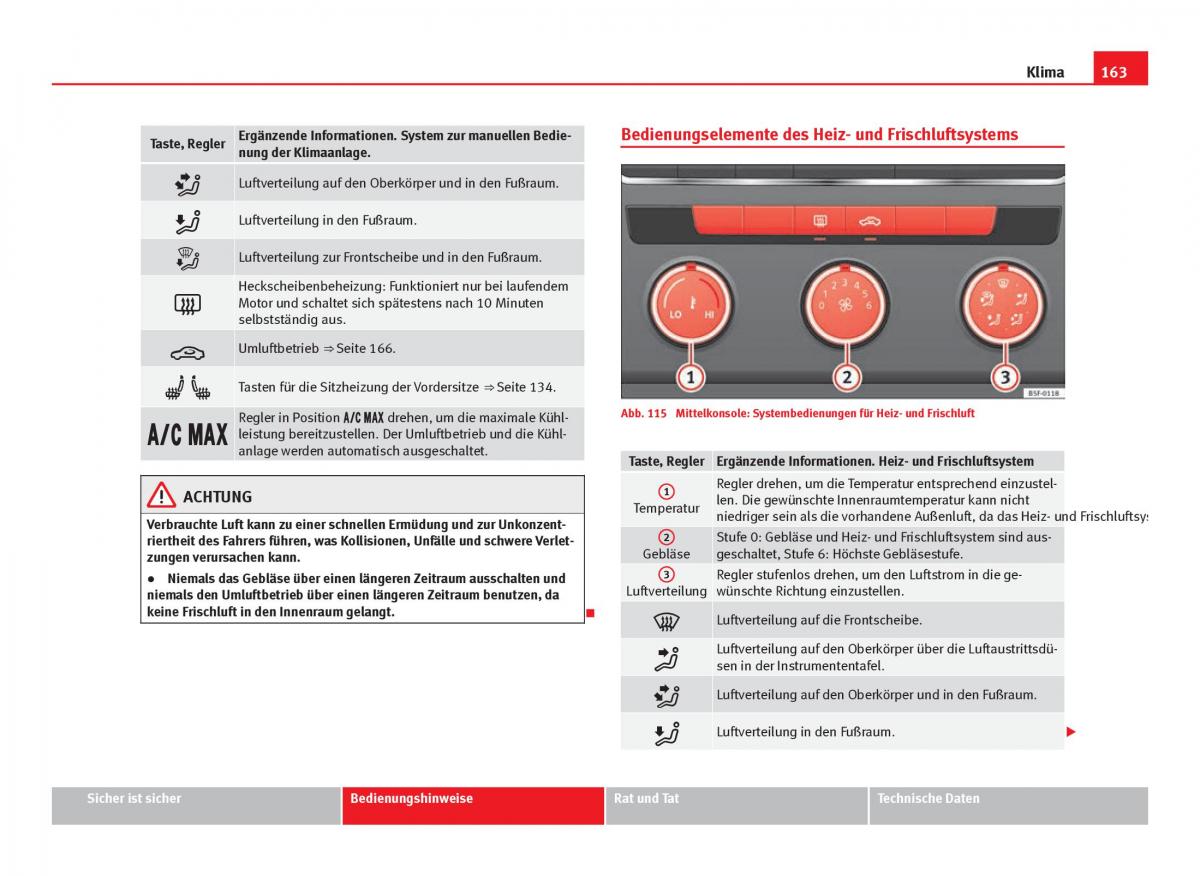 Seat Leon III 3 Handbuch / page 165