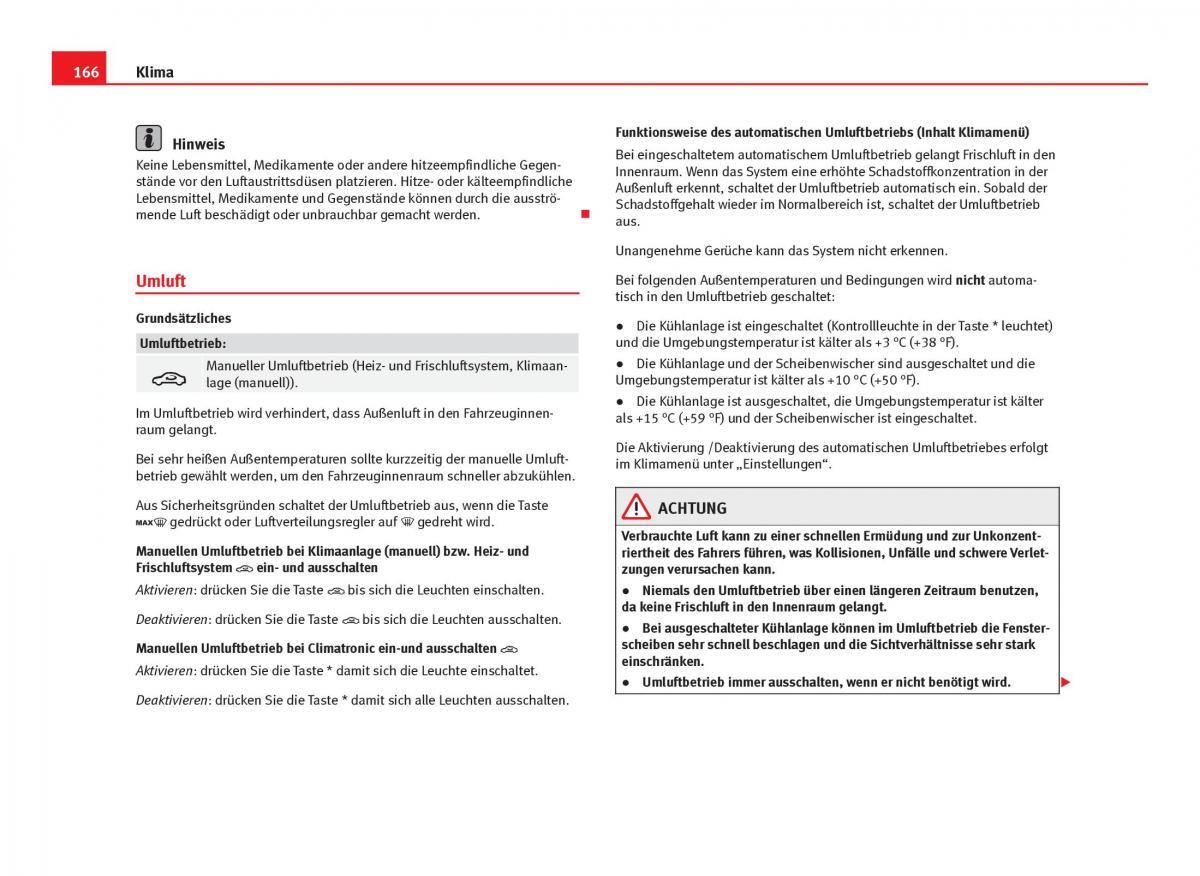 Seat Leon III 3 Handbuch / page 168