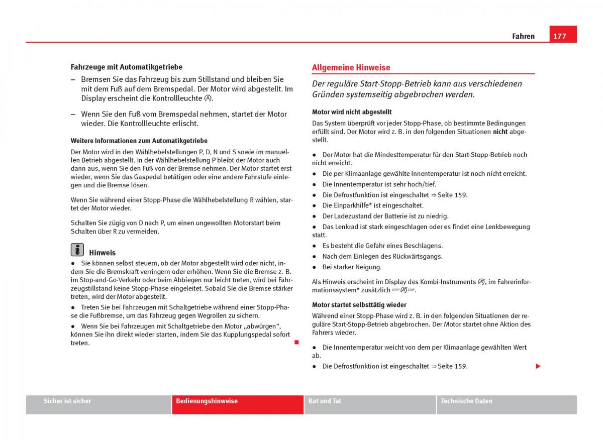 Seat Leon III 3 Handbuch / page 179