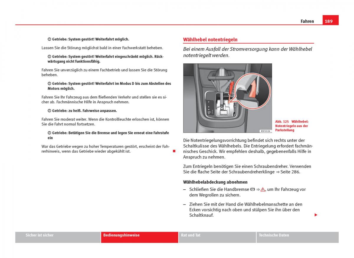 Seat Leon III 3 Handbuch / page 191