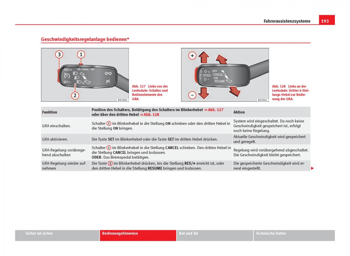 Seat Leon III 3 Handbuch / page 195