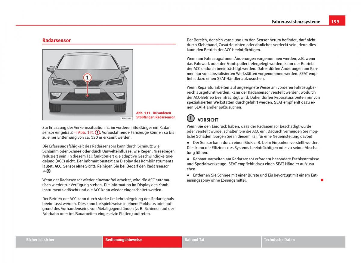 Seat Leon III 3 Handbuch / page 201