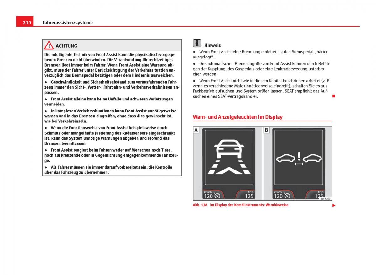 Seat Leon III 3 Handbuch / page 212