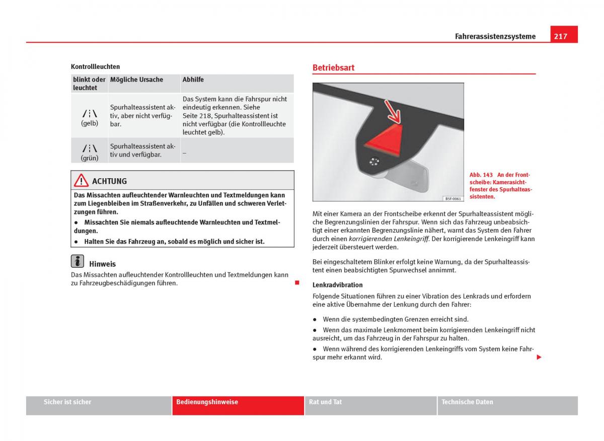 Seat Leon III 3 Handbuch / page 219