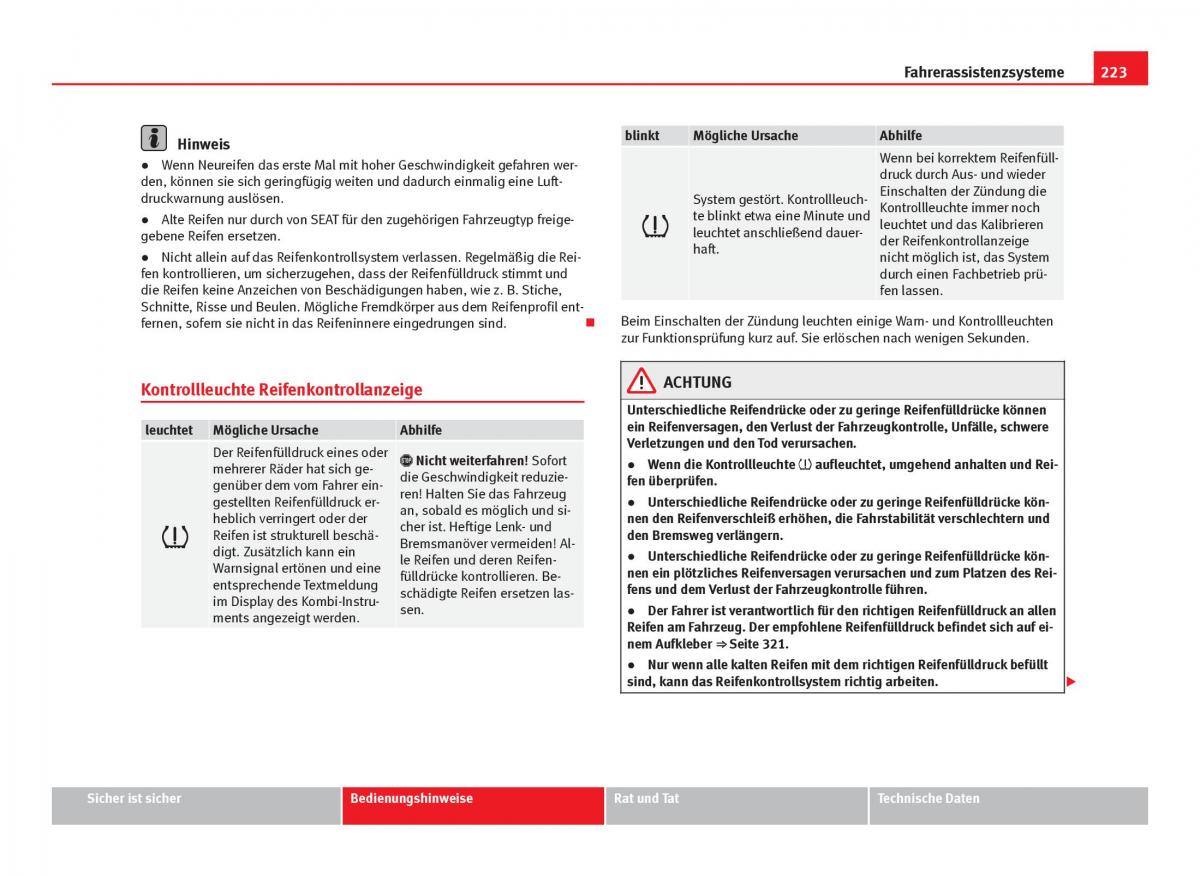 Seat Leon III 3 Handbuch / page 225