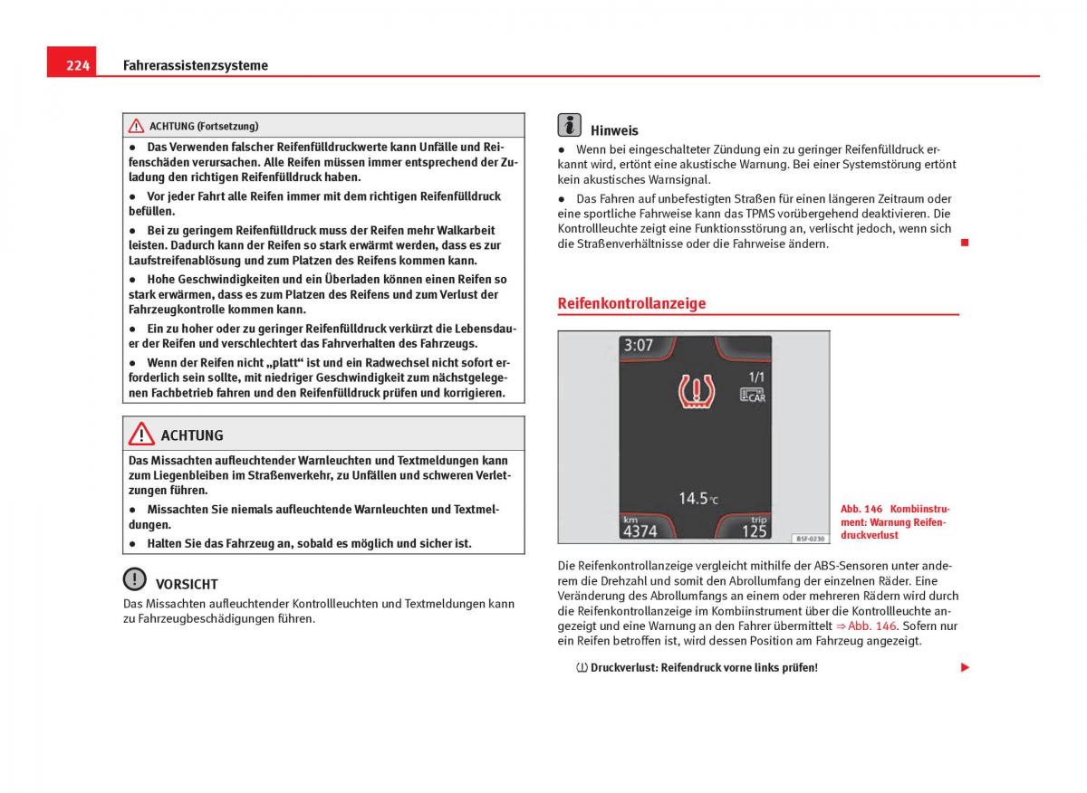 Seat Leon III 3 Handbuch / page 226