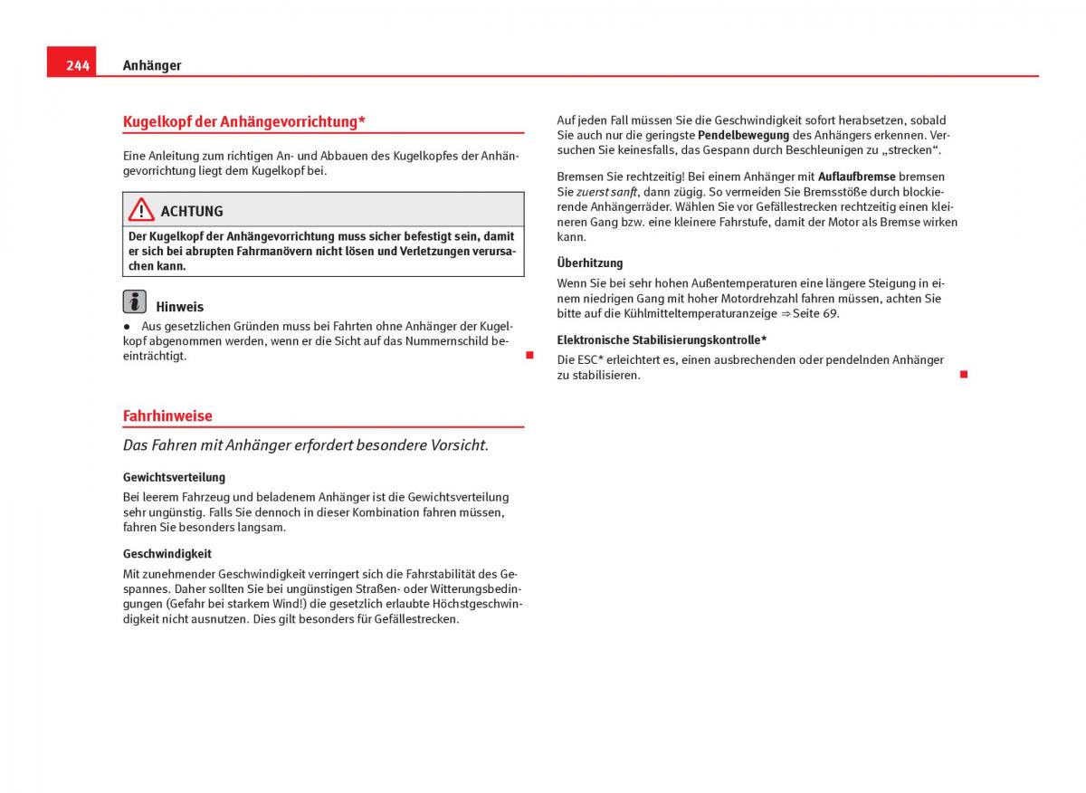 Seat Leon III 3 Handbuch / page 246