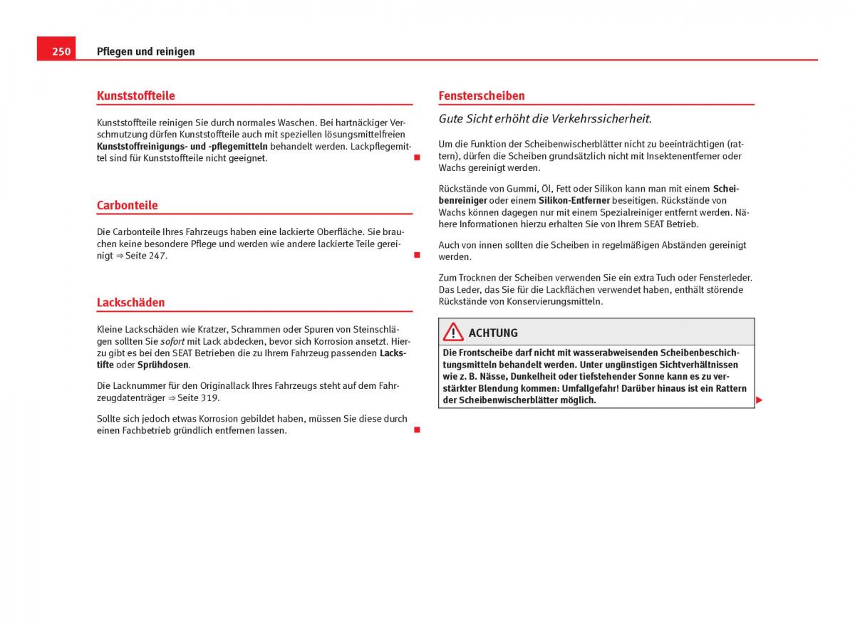 Seat Leon III 3 Handbuch / page 252